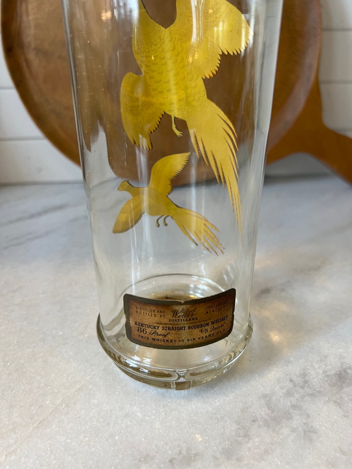 Vintage Bourbon Quail Bottle