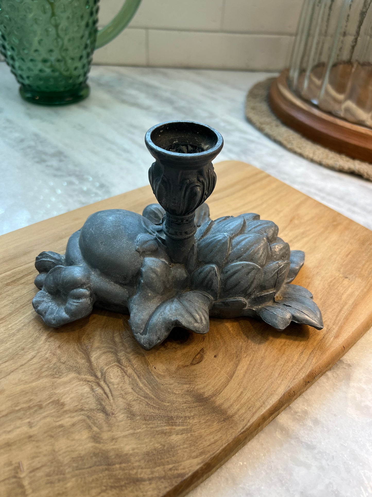 Metal Fruit and Veggie Candlesticks