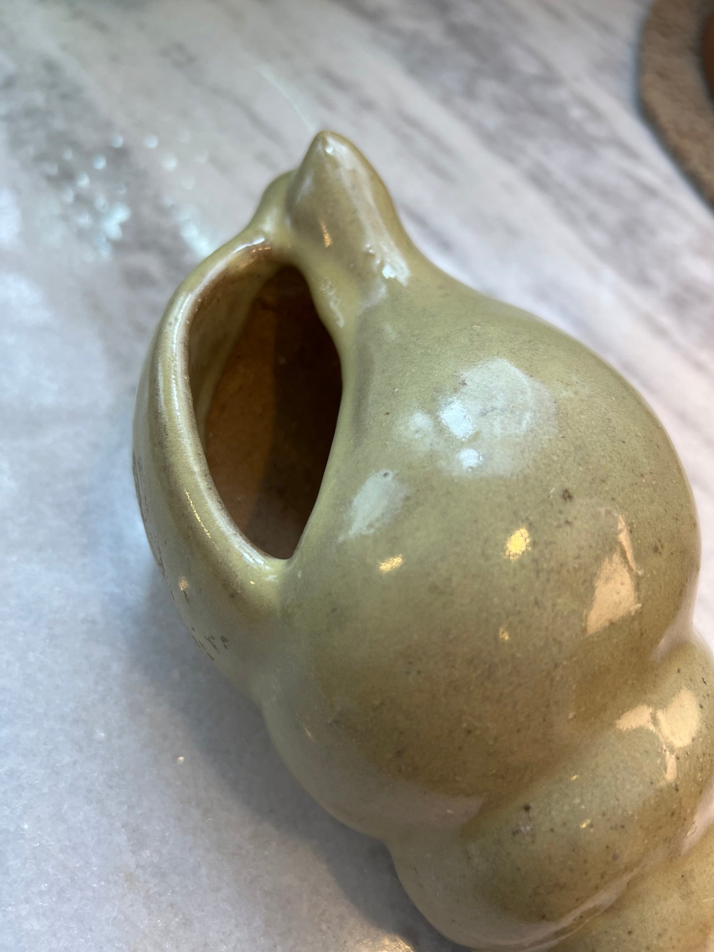 Vintage Glazed Clay Planter