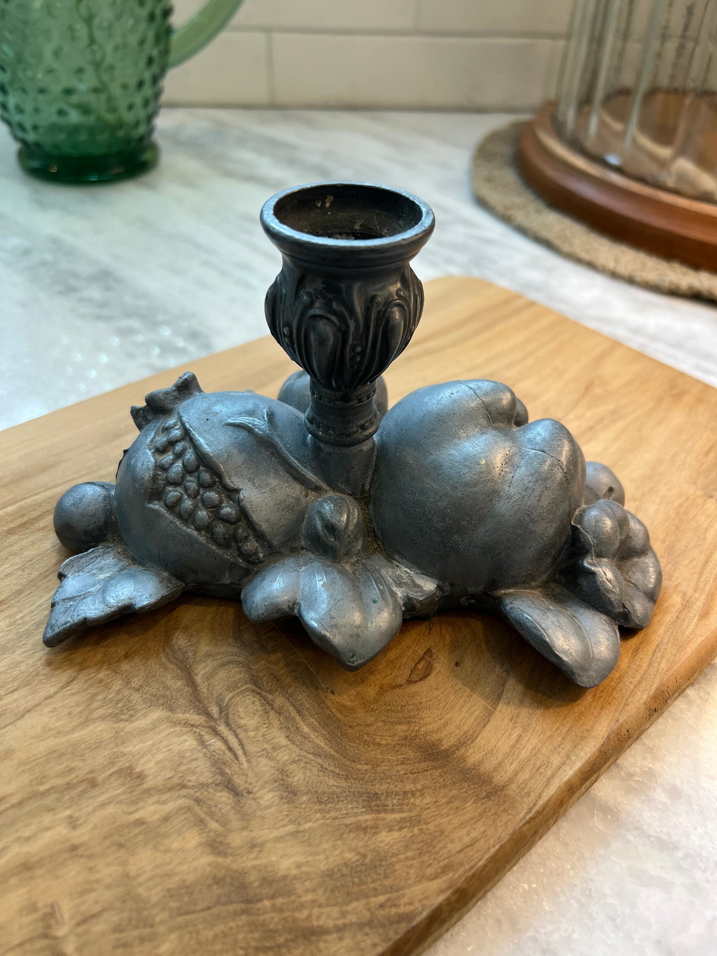 Metal Fruit and Veggie Candlesticks