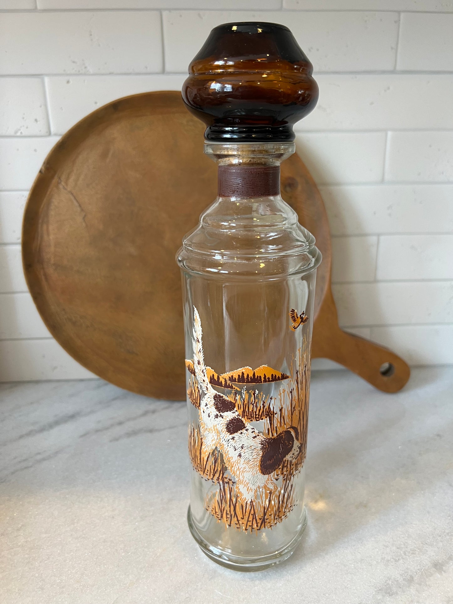 Vintage Hunting Dog Whiskey Bottle