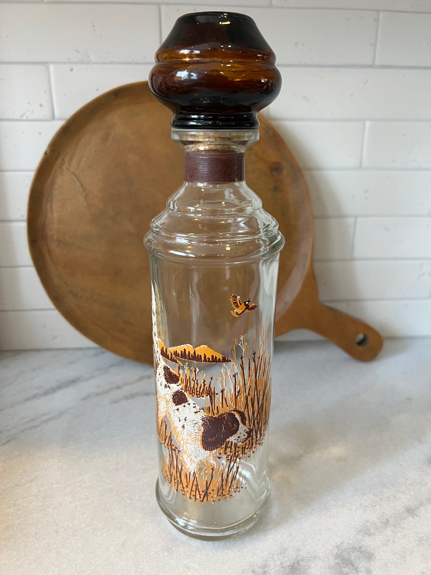 Vintage Hunting Dog Whiskey Bottle