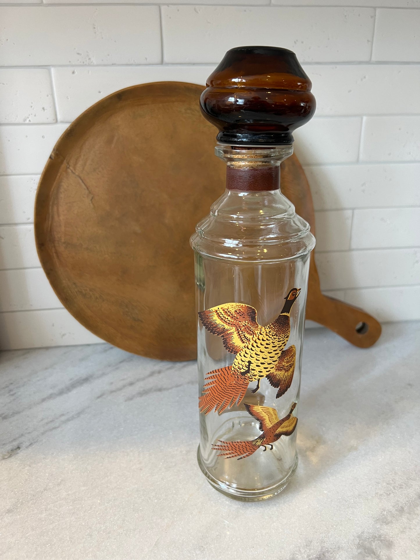 Vintage Bourbon Quail Bottle