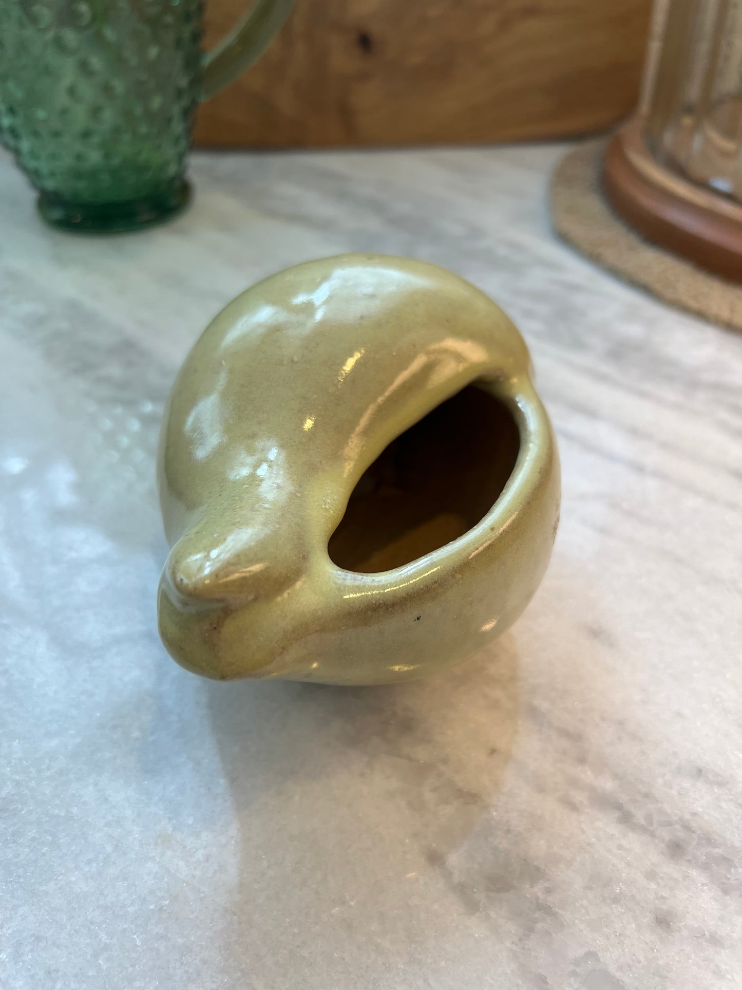 Vintage Glazed Clay Planter