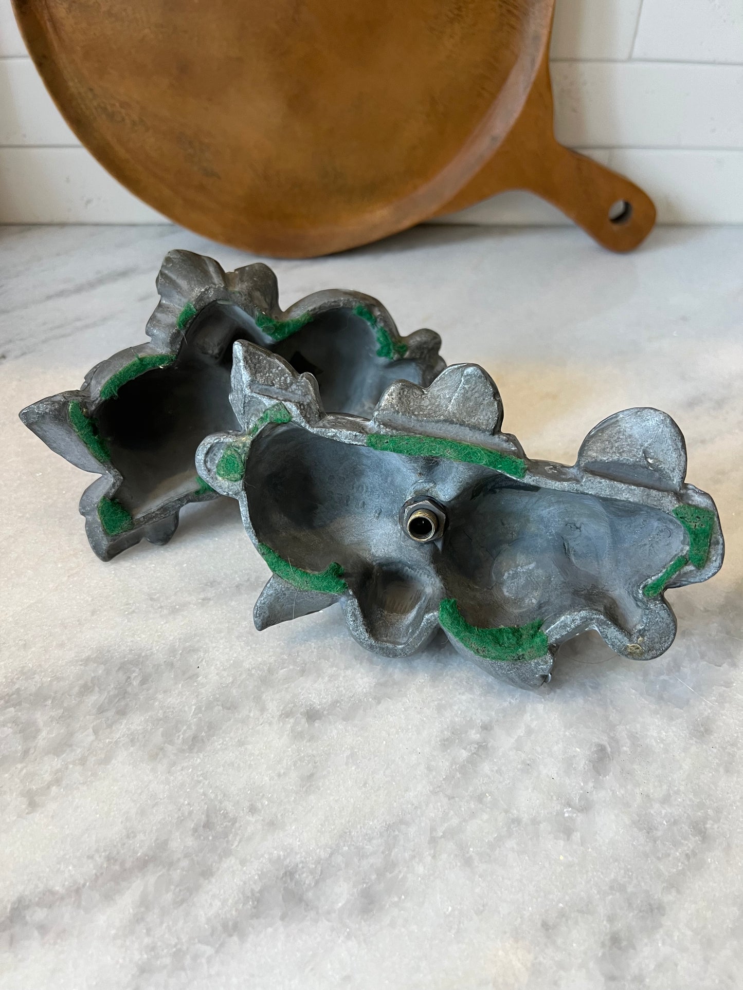 Metal Fruit and Veggie Candlesticks